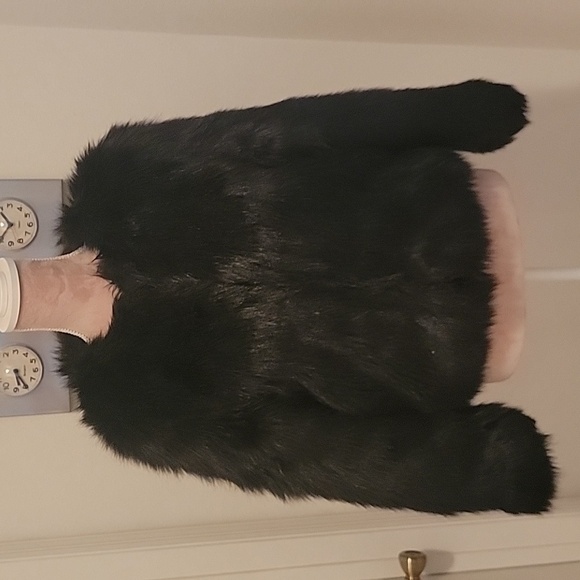 H&M Black Faux Fur Kids Jacket - Picture 1 of 6